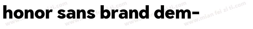 honor sans brand dem字体转换